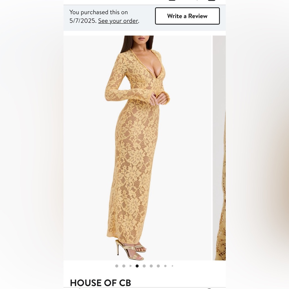 Indiana Long Sleeve Lace Maxi Dress - Picture 2 of 7